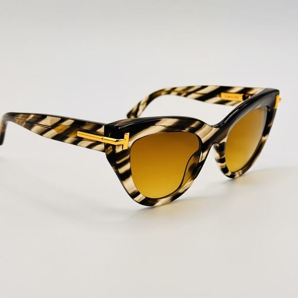 Tom Ford Sunglasses Icon Cat Eye TF1252 55F Brown Gray Frame Brown Lens 52mm main image 8